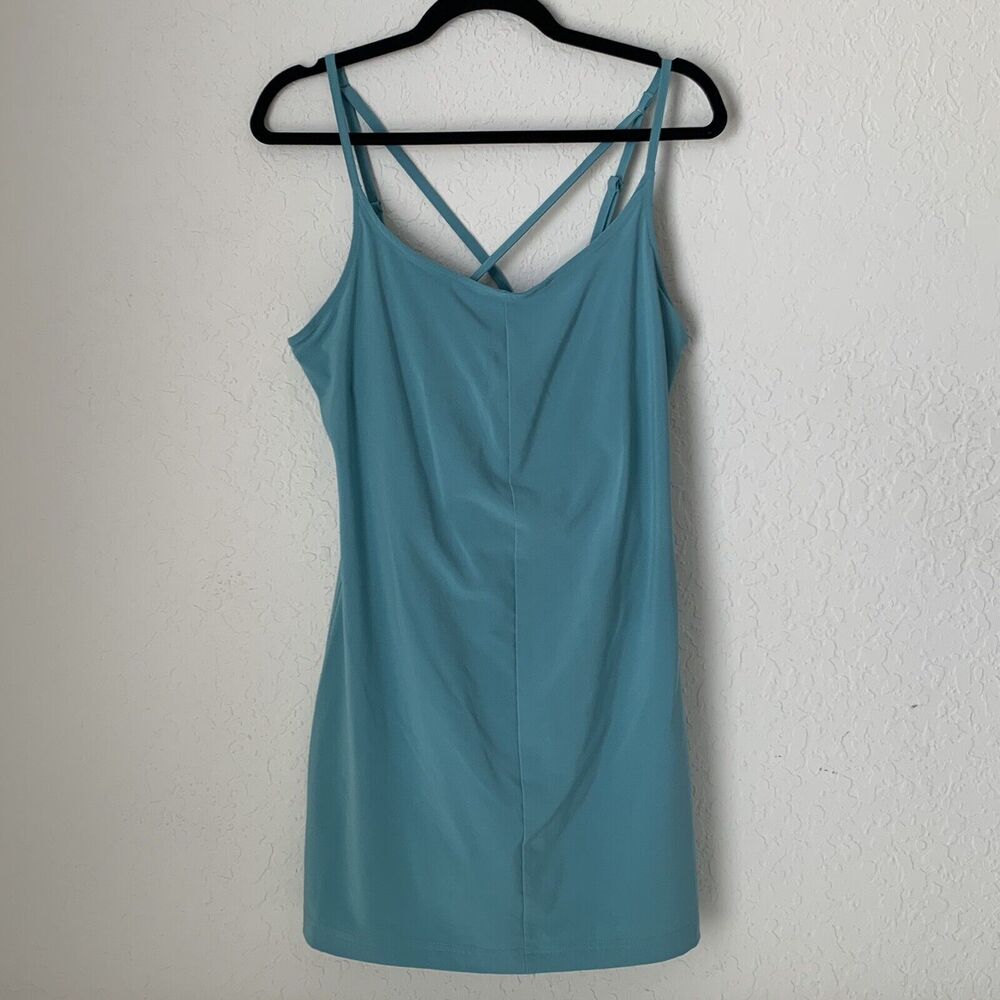 Columbia Athletic Tennis Dress Women Small Blue Adjustable Straps Lined Pocket